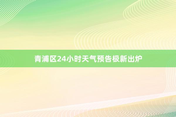 青浦区24小时天气预告极新出炉